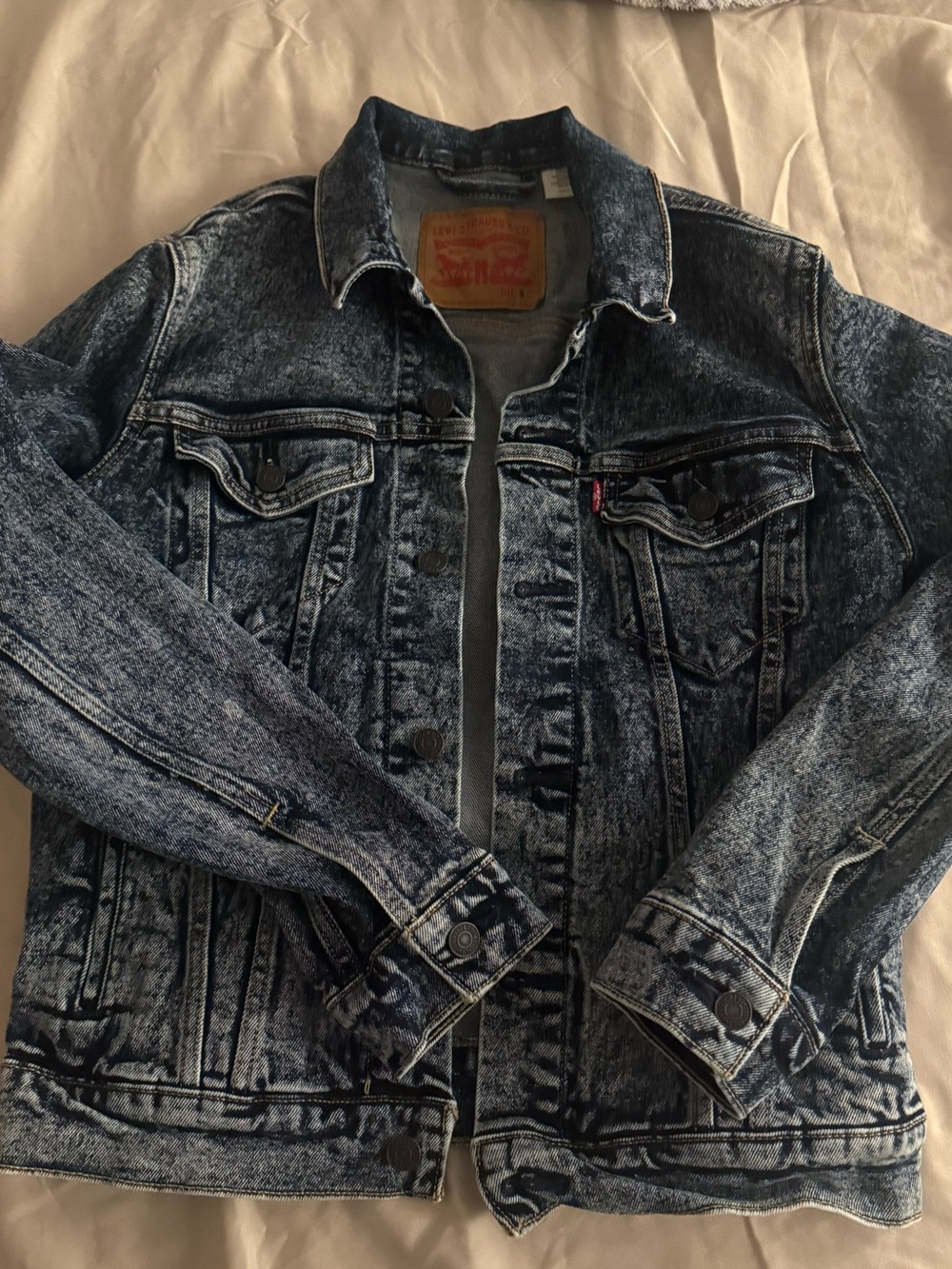 Levi's Black Acid-Wash Denim Jacket